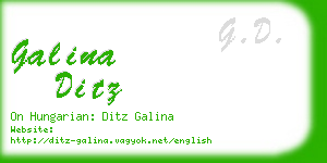 galina ditz business card